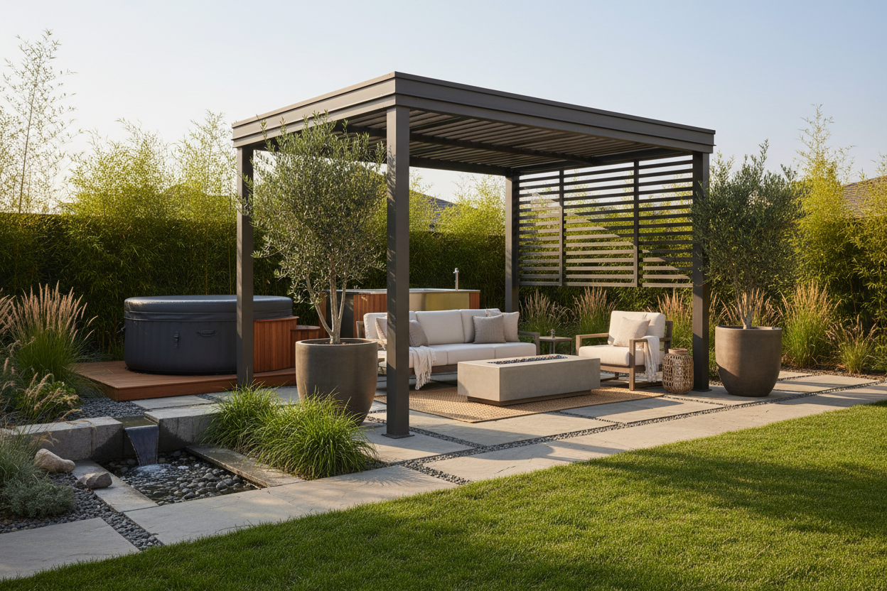 Slideshow Image 2 — Modern Wellness Backyard Scene